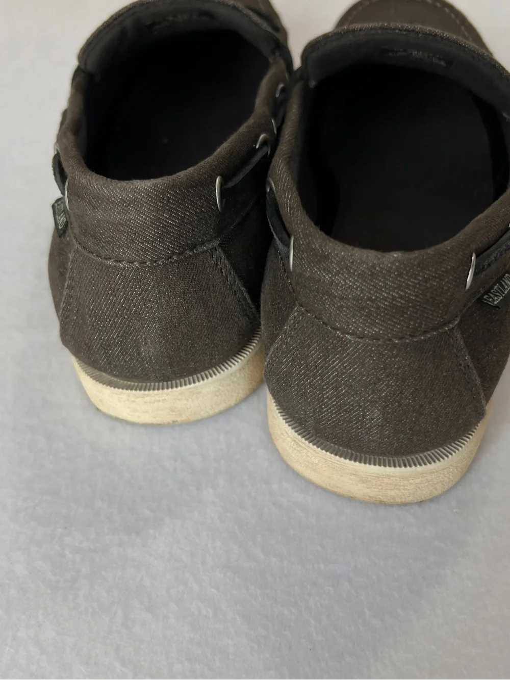 Eastland Men's Yarmouth 1-Eye Canvas Gray Boat Shoes 8D